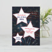 Uitnodiging voor 4 juli VUURWERK & STERREN Feest (Staand voorkant)