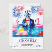 Uitnodiging voor 4 juli zwembadfeest (Voorkant)