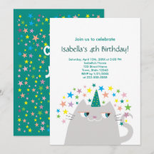 Uitnodiging voor 4de verjaardagsfeestje van schatt