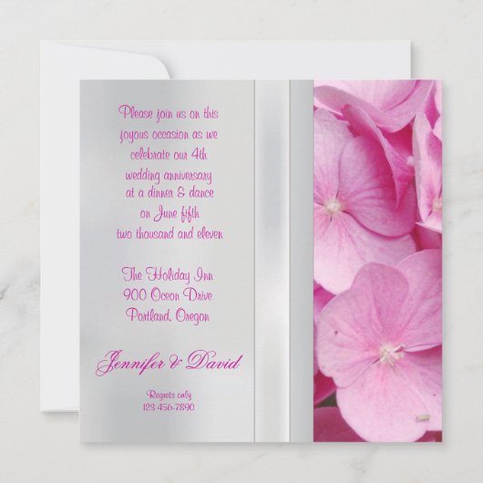 Uitnodiging voor 4e trouwdag (Achterkant)