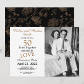 Uitnodiging voor 50 jaar trouwfeest (Voorkant / Achterkant)