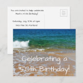 Uitnodiging voor 50-jarig Briefkaart (Voorkant / Achterkant)