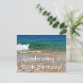 Uitnodiging voor 50-jarig Briefkaart (Staand voorkant)