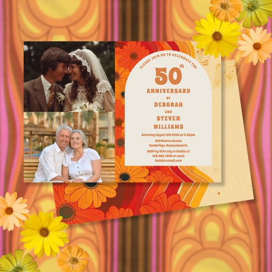 Uitnodiging voor 50-jarig huwelijksfeest in de sti