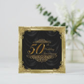 Uitnodiging voor 50-jarig huwelijksjubileum (Staand voorkant)