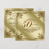 Uitnodiging voor 50-jarig huwelijksjubileum (Voorkant / Achterkant)