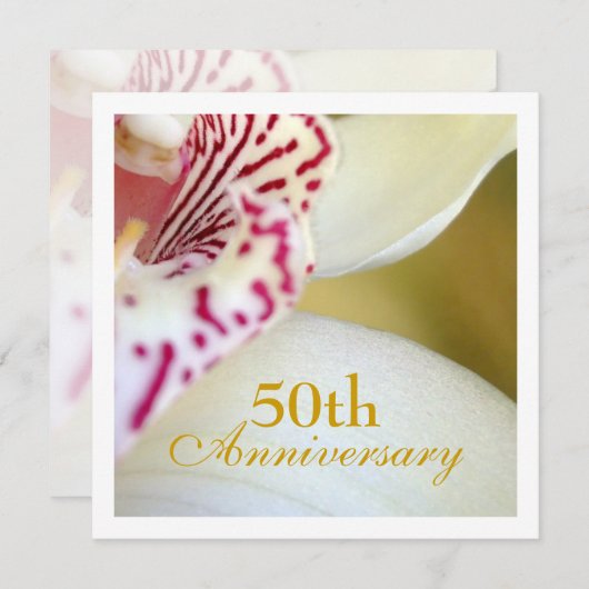 Uitnodiging voor 50-jarig huwelijksjubileum (Voorkant / Achterkant)