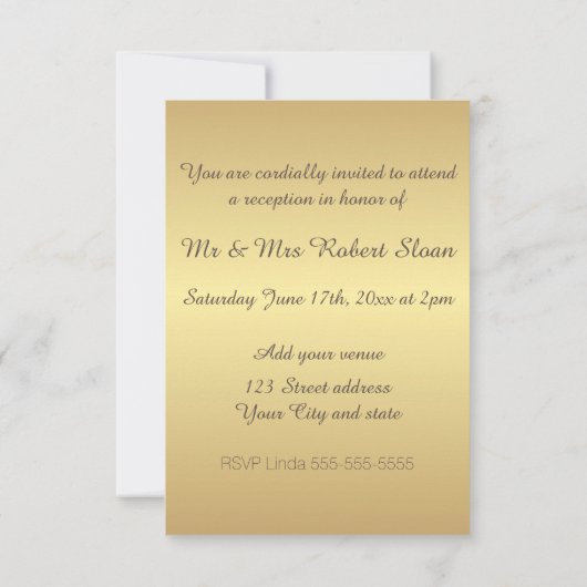 Uitnodiging voor 50-jarig huwelijksjubileum (Achterkant)