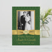 Uitnodiging voor 50-jarig huwelijksjubileum in gro (Staand voorkant)