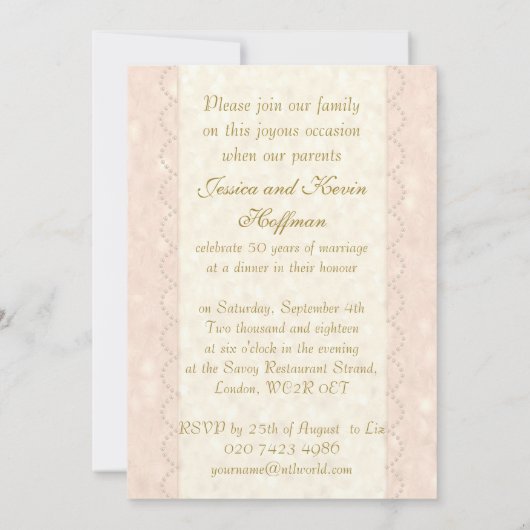 Uitnodiging voor 50-jarig huwelijksjubileum met be (Achterkant)