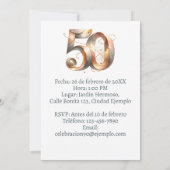 Uitnodiging voor 50-jarig huwelijksjubileum met fo (Achterkant)