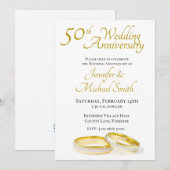 Uitnodiging voor 50-jarig huwelijksjubileum met ri (Voorkant / Achterkant)