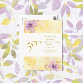 Uitnodiging voor 50-jarig huwelijksjubileum Violet