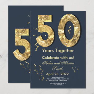 Uitnodiging voor 50-jarig huwelijksjubileumfeest