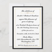 Uitnodiging voor 50-jarig jubileum in exquisite Ar (Achterkant)