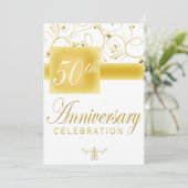 Uitnodiging voor 50-jarig jubileumfeest (Staand voorkant)