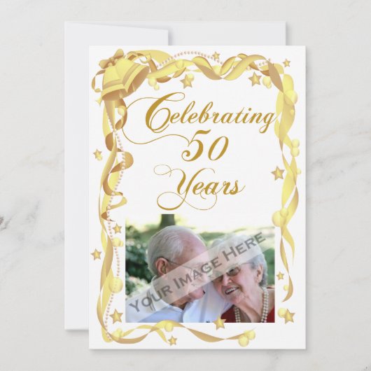 Uitnodiging voor 50-jarig jubileumfeest (Voorkant)