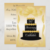 Uitnodiging voor 50-jarig jubileumfeest (Voorkant / Achterkant)