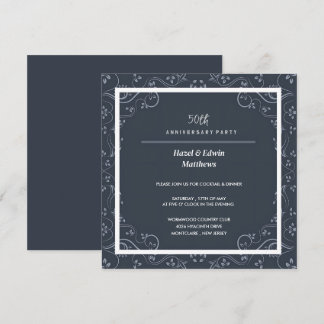 Uitnodiging voor 50-jarig jubileumfeest met sierli
