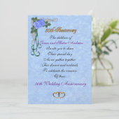 Uitnodiging voor 50-jarig jubileumfeest voor ouder (Staand voorkant)