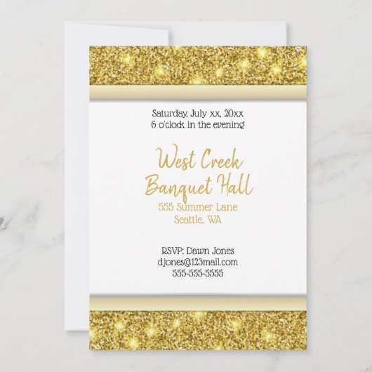 Uitnodiging voor 50e bruiloft Jubileum (Achterkant)