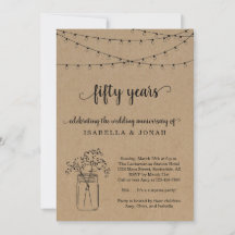 Uitnodiging voor 50e bruiloft Jubileum