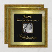 Uitnodiging voor 50e bruiloft Jubileum - Foto invo (Voorkant / Achterkant)