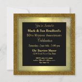 Uitnodiging voor 50e bruiloft Jubileum - Foto invo (Achterkant)