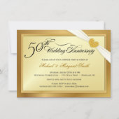Uitnodiging voor 50e bruiloft Jubileum verrassende (Voorkant)