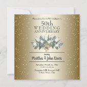 Uitnodiging voor 50e Golden Wedding Jubileum Party (Voorkant)