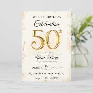 Uitnodiging voor 50e gouden verjaardag