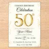 Uitnodiging voor 50e gouden verjaardag (Voorkant)