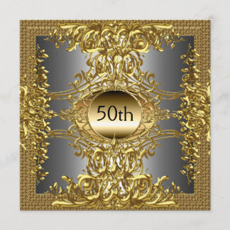 Uitnodiging voor 50e gouden verjaardagsfeestje