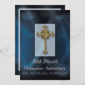Uitnodiging voor 50e Ordination Jubileum Custom N (Voorkant / Achterkant)