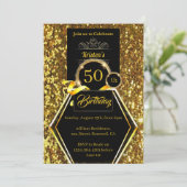  uitnodiging voor 50e verjaardag (Staand voorkant)