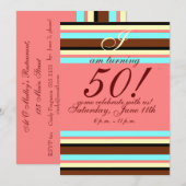 Uitnodiging voor 50e verjaardag (Voorkant / Achterkant)