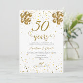 uitnodiging voor 50e verjaardag (Staand voorkant)