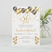 uitnodiging voor 50e verjaardag (Staand voorkant)