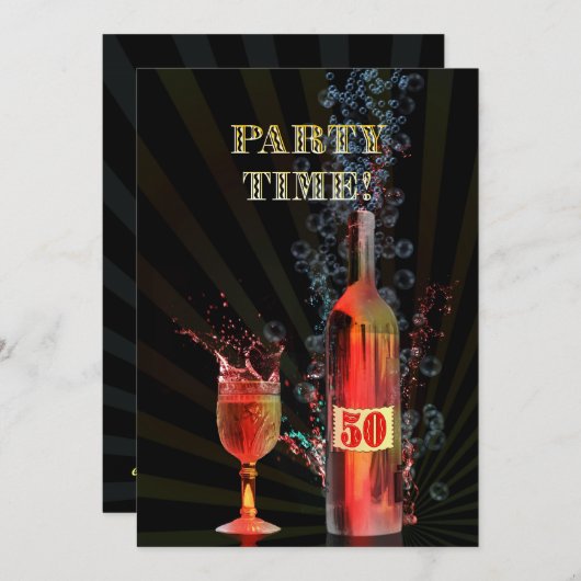 uitnodiging voor 50e verjaardag (Voorkant / Achterkant)