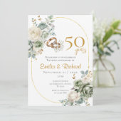 uitnodiging voor 50e verjaardag (Staand voorkant)
