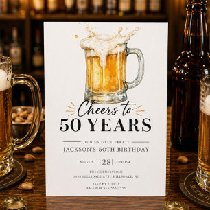 Uitnodiging voor 50e verjaardag: Proost op 50 jaar