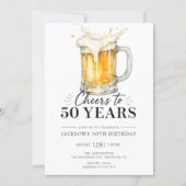 Uitnodiging voor 50e verjaardag: Proost op 50 jaar (Voorkant)