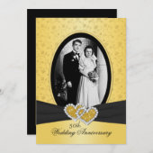 Uitnodiging voor 50e verjaardag Samengevoegde Hart (Voorkant / Achterkant)