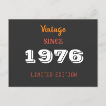 Uitnodiging voor 50e verjaardag – Vintage 1976 Lim