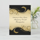 Uitnodiging voor 50ste huwelijksverjaardag in vint (Staand voorkant)