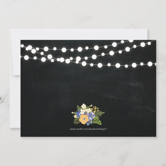 Uitnodiging voor 50ste trouwjubileum op krijtbord (Achterkant)