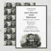 Uitnodiging voor 50ste verfeestdag van man (Voorkant / Achterkant)