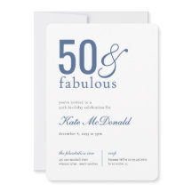 Uitnodiging voor 50ste verjaardag: 50 en Fabulous