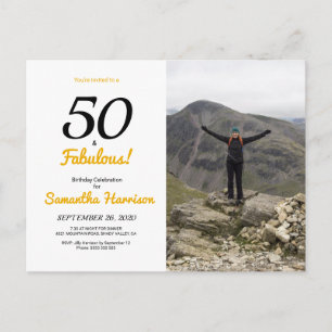 Uitnodiging voor 50ste verjaardag '50 en Fabulous'