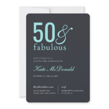 Uitnodiging voor 50ste verjaardag: 50 en Fabulous